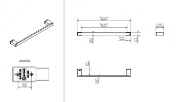 TOALLERO BARRA 40cm S-CUBE SONIA